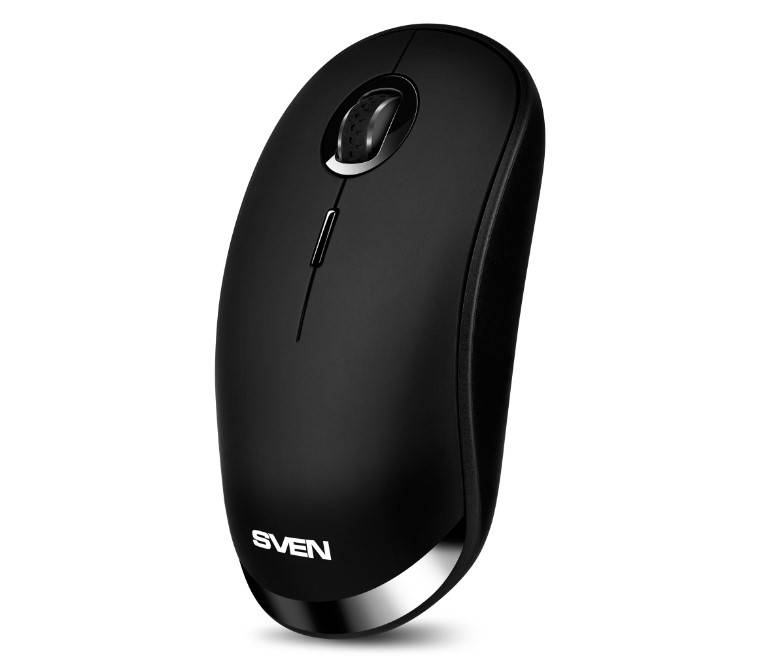 SVEN Мышь беспроводная RX-570SW чрн. (2.4GHz, BT, бесш. кл., АКБ,  3+1кл., ST, 800-1600DPI, блист.)