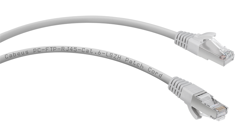 Патч корд Cabeus PC-FTP-RJ45-Cat.6-2m-LSZH Патч-корд F/UTP, категория 6, 2xRJ45/8p8c, экранированный