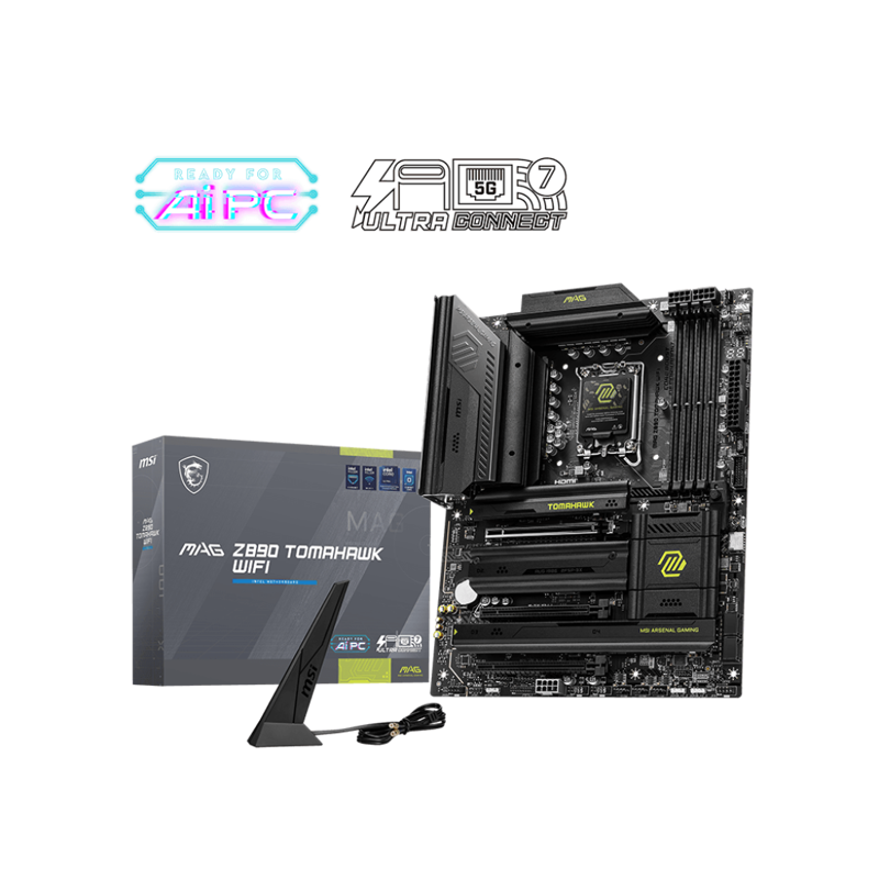 Материнская плата MSI MAG Z890 TOMAHAWK WIFI  Soc-1851 Intel Z890 4xDDR5 ATX AC`97 8ch(7.1) 5Gigabit