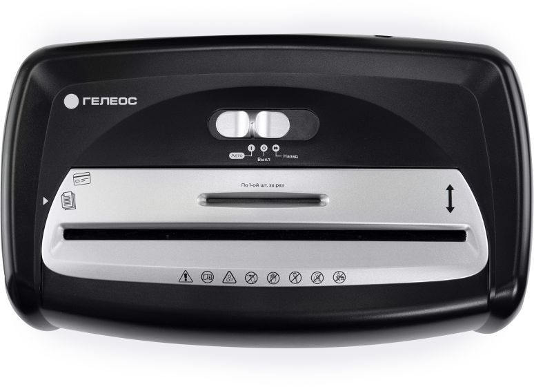 Шредер Heleos УД15-2 черный/серебристый (секр.Р-2) ленты 12лист. 15лтр. скобы пл.карты