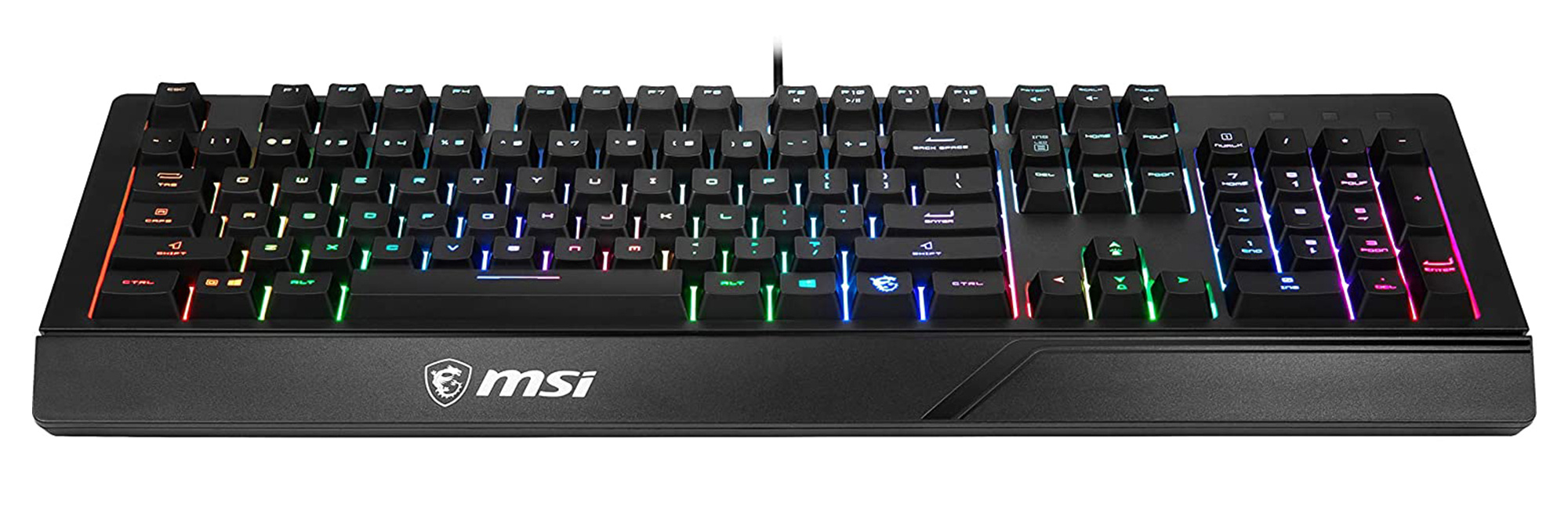 Клавиатура MSI VIGOR GK20 RU черный USB Multimedia for gamer LED (подставка для запястий)