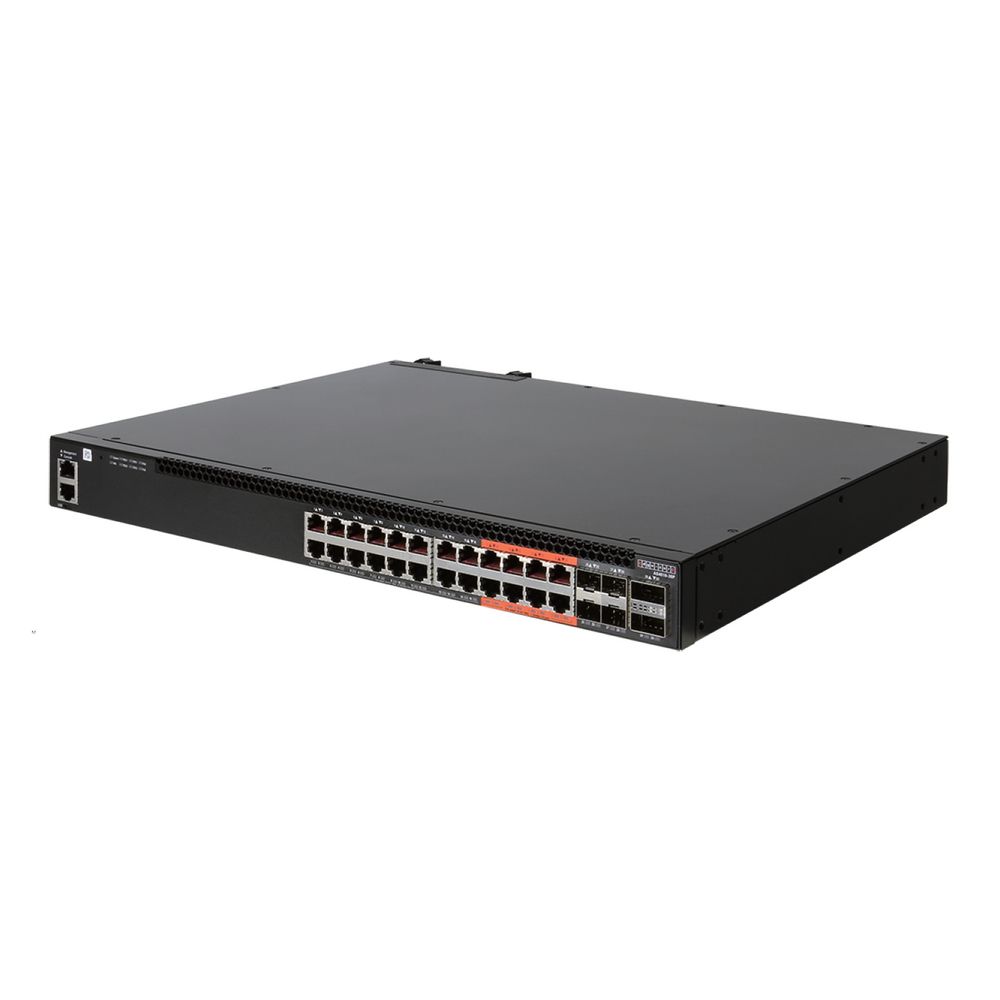 Коммутатор Edge-corE 4610-30P-O-AC-F Edge-corE AS4610-30P, 24-Port GE RJ45 port PoE+, last 8 ports U
