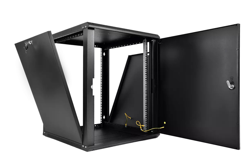 шкаф ЦМО Шкаф телекоммуникационный настенный разборный ЭКОНОМ 18U (600  350) дверь металл, цвет черн