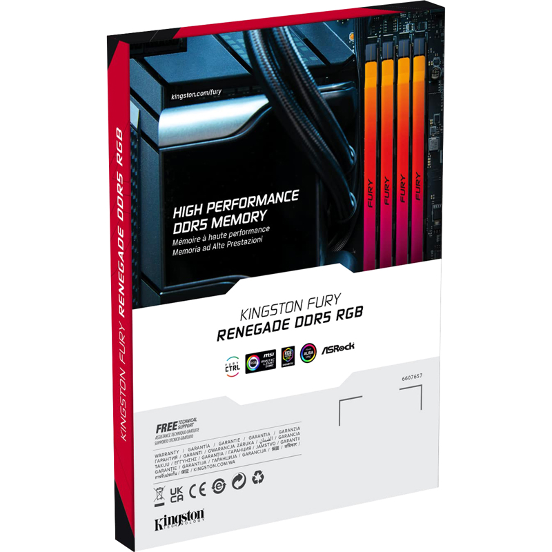 Память DDR5 32GB 6400MHz Kingston KF564C32RSA-32 Fury Renegade XMP RGB RTL Gaming PC5-51200 CL32 DIM