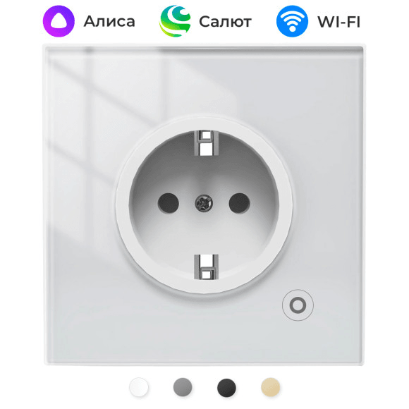 Розетка Moes Wi-Fi Smart Socket белая модели WK-EU