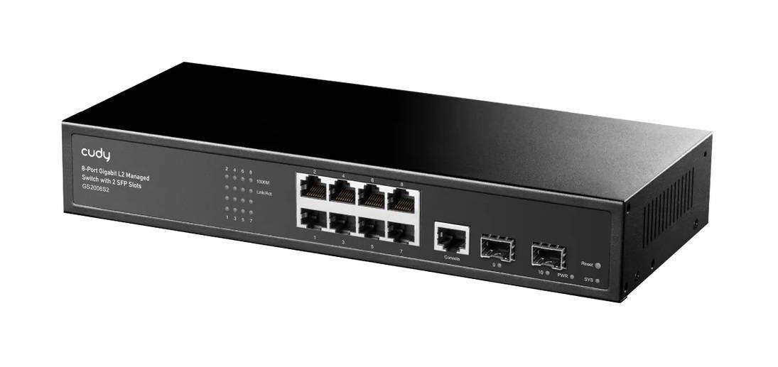 Коммутатор Cudy GS2008S2 (L2) 8x1Гбит/с 2SFP управляемый