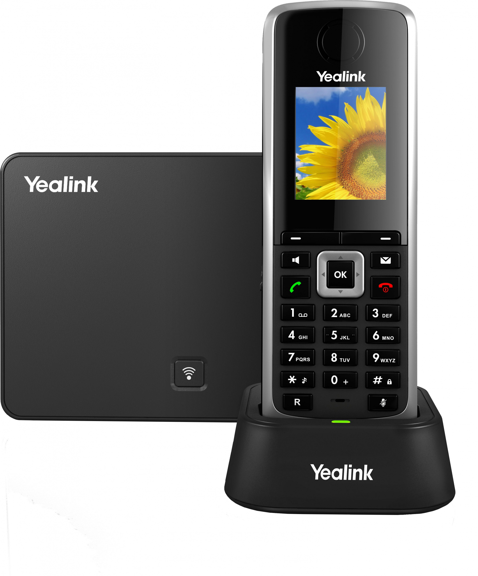 Телефон DECT-трубка Yealink W73P DECT (база W70B+трубка W73H) до 10 SIP-аккаунтов, до 10 трубок на б