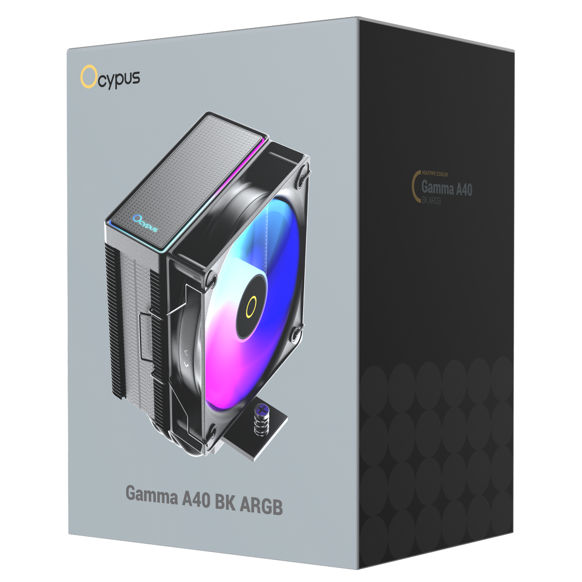 Кулер для процессора Ocypus Gamma A40 BK ARGB, 100mm ARGB FAN, Top ARGB Panel, 4 HEAT PIPES, 4-PIN P