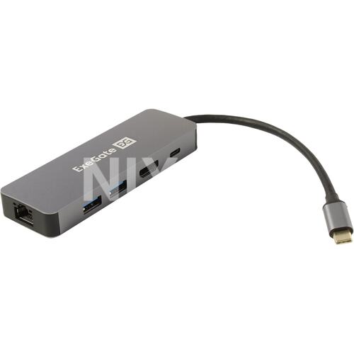 Док-станция USB Type C -> HDMI + USB Type A + LAN Exegate DUB-21C/PD/HL