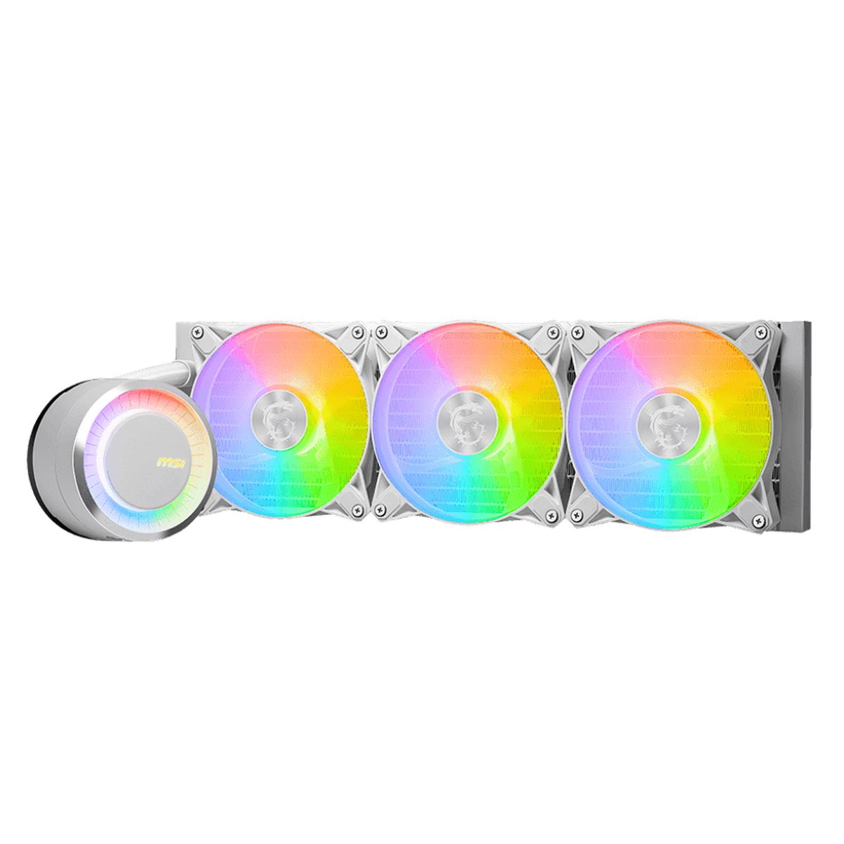 Жидкостная система охлаждения MSI MAG CORELIQUID E360 WHITE 3x ARGB Fan, ARGB Block, Color Box, Pall