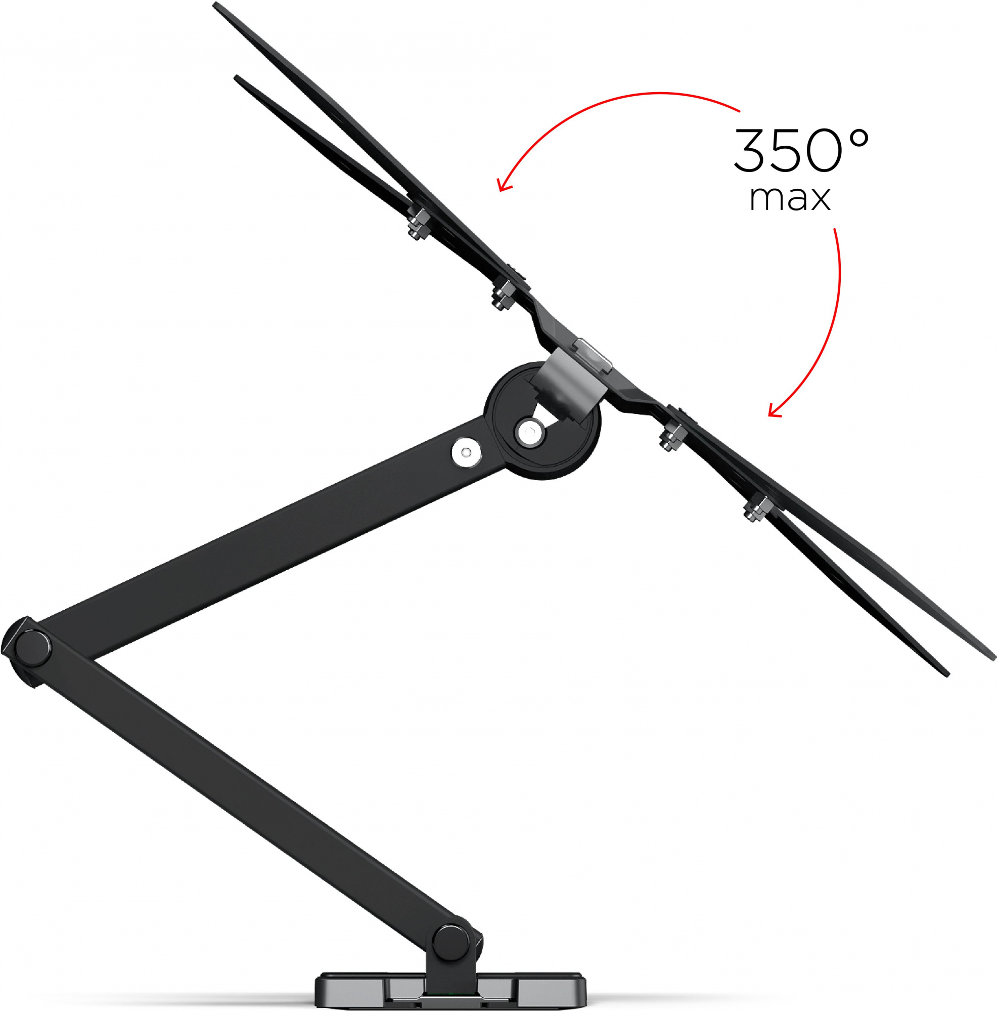 Кронштейн для телевизора Holder LCD-5566-B черный 32"-55" макс.45кг настенный поворотно-выдвижной и 