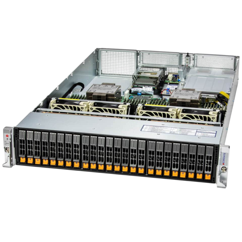 Сервер в сборе SYS-221H-TN24R (bundle12): 2U / 2x Xeon Silver 4510 / 4x DDR5 32GB 5600 ECC / 1x SSD 