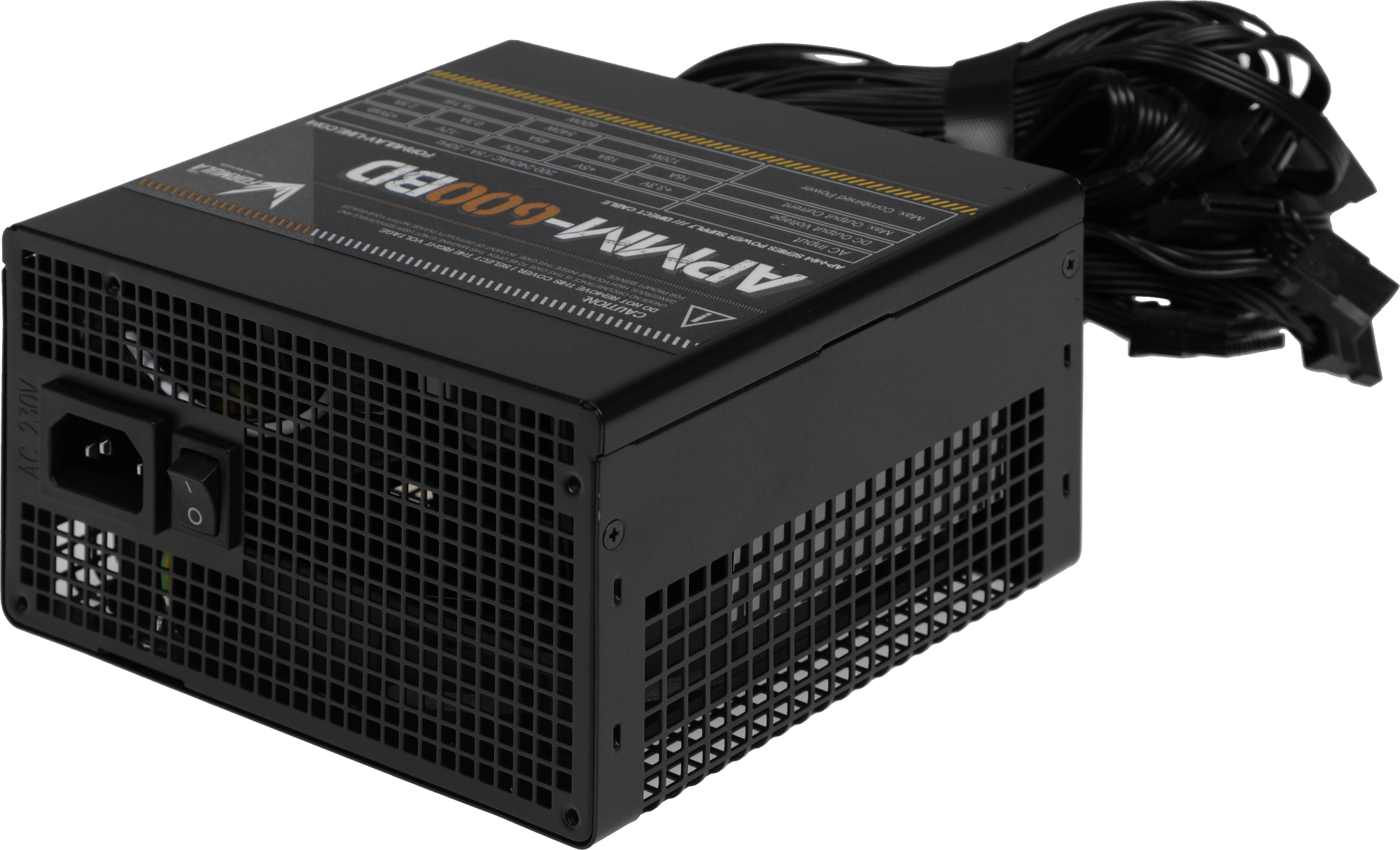 Блок питания Formula ATX 600W APMM-600BD 80+ bronze (20+4pin) APFC 120mm fan 5xSATA RTL