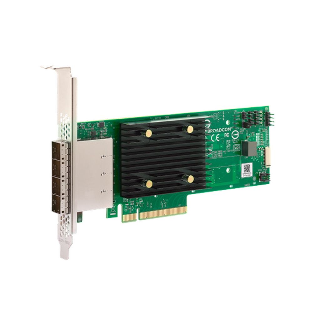 HBA-адаптер Broadcom SAS 9500-16e SGL (03-50075-00 / 03-50075-00002 / 03-50075-00003) PCIe Gen4 x8 L