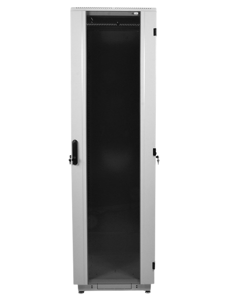 Шкаф ЦМО Шкаф телекоммуникационный напольный 48U (800  800) дверь стекло, чёрный