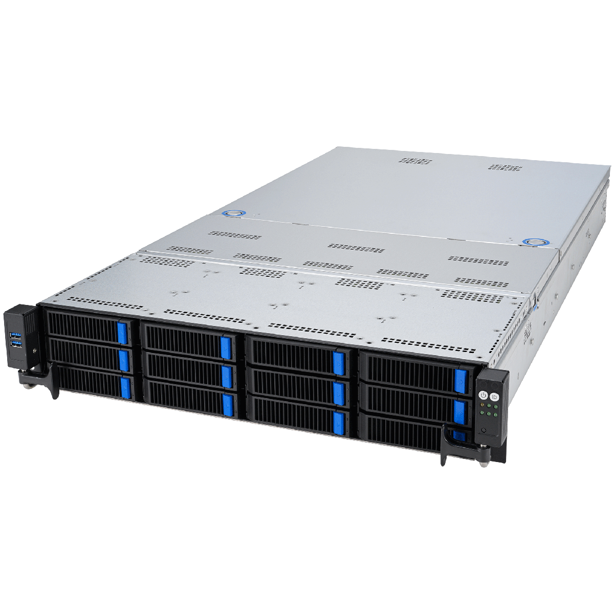 Сервер ASUS RS720-E11-RS12U 2U, 2x LGA4677, 32x DDR5(4800), 12x 3,5 (8xNVMe/SAS/SATA+4 NVMe/SATA), 2