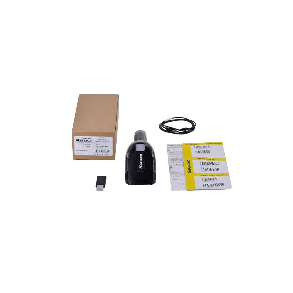 Сканер штрих-кода MERTECH ручной беспроводной CL-2420 BLE Dongle 2D USB черный (4220)