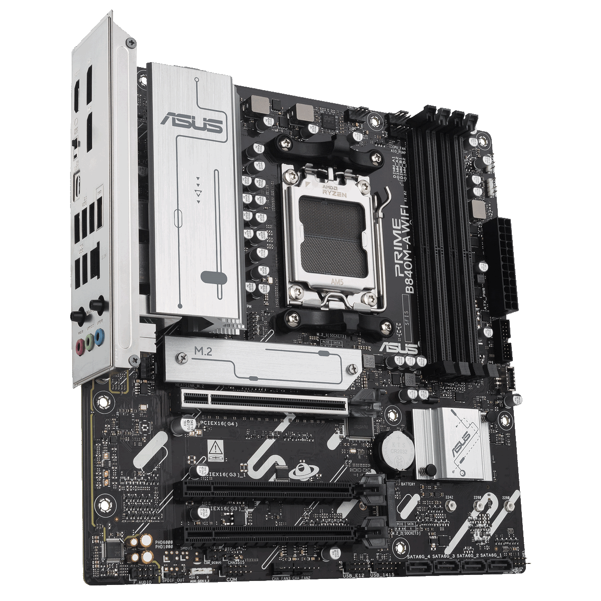 Материнская плата Asus PRIME B840M-A WIFI Socket AM5 AMD B840 4xDDR5 mATX AC`97 8ch(7.1) 2.5Gg RAID+