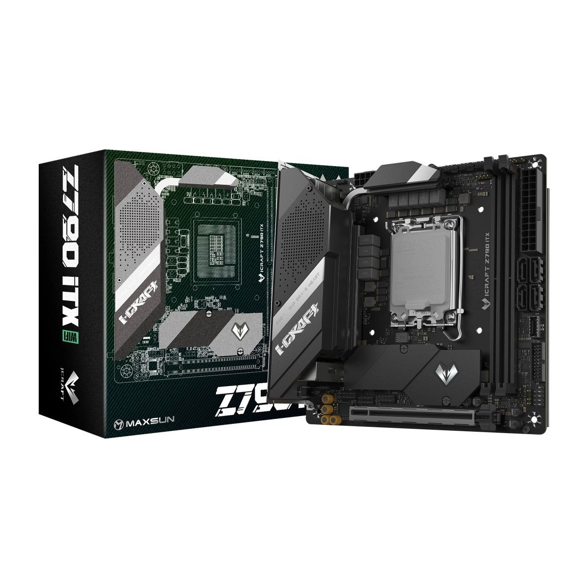 Материнская плата Maxsun MS-iCraft Z790ITX WIFI Z790, LGA1700, 2*DDR5, 1*PCIEx16, 2*M.2, 6*USB3.2Gen