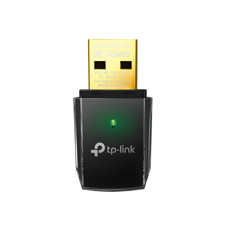 Сетевой адаптер Wi-Fi TP-Link Archer T2U AC600 USB 2.0 (ант.внутр.) 1ант.
