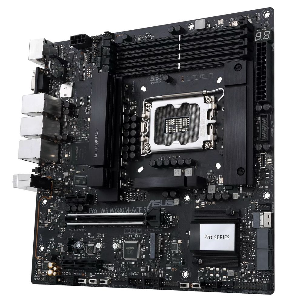 Материнская плата ASUS PRO WS W680M-ACE SE LGA1700 mATX 4xDDR5 PCIEx16 PCIEx4 PCIEx1 2xM.2 USB-C DP 