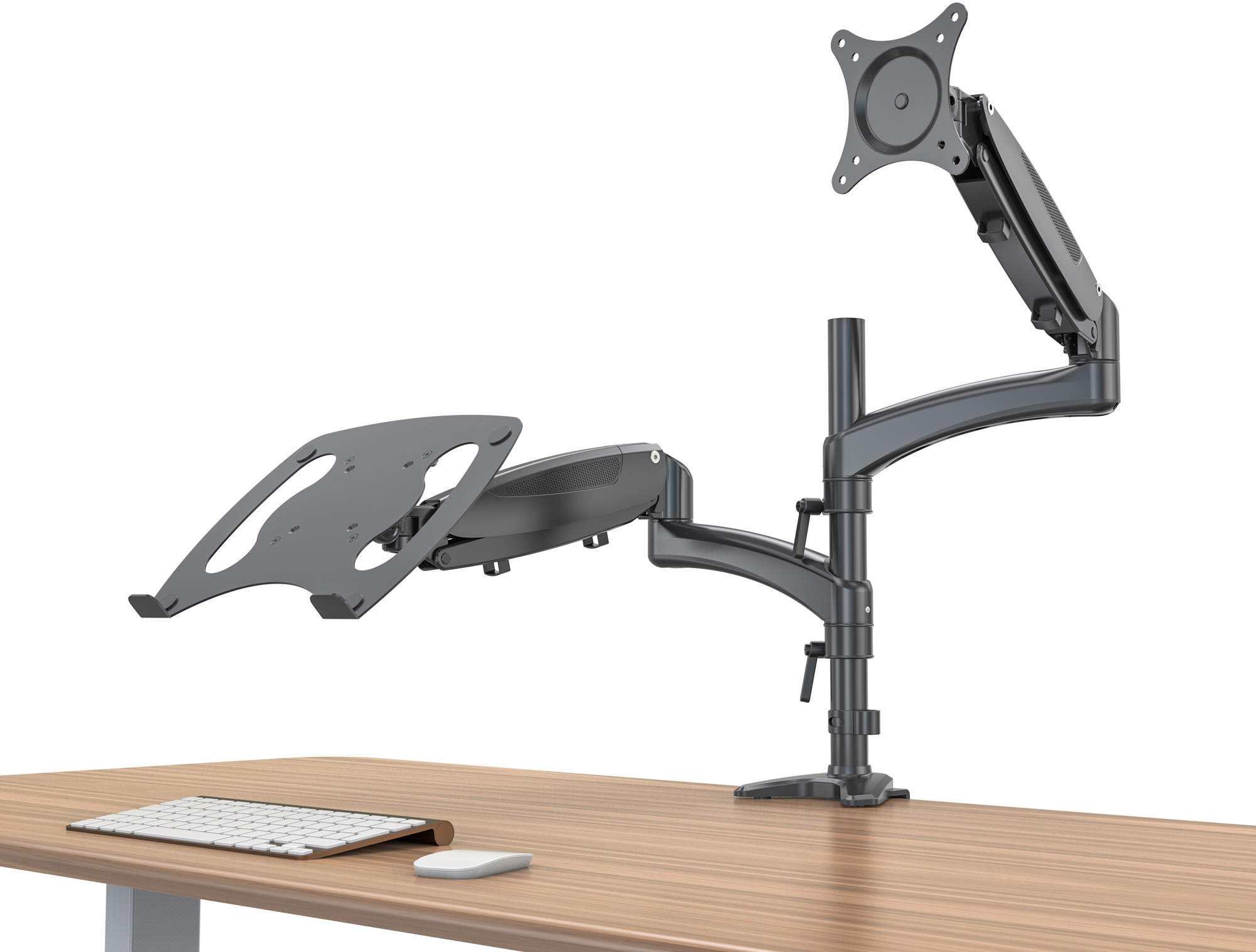 Кронштейн для монитора/ноутбука Cactus CS-VM-LH08-BK черный 13"-32" макс.16кг настольный поворот и н