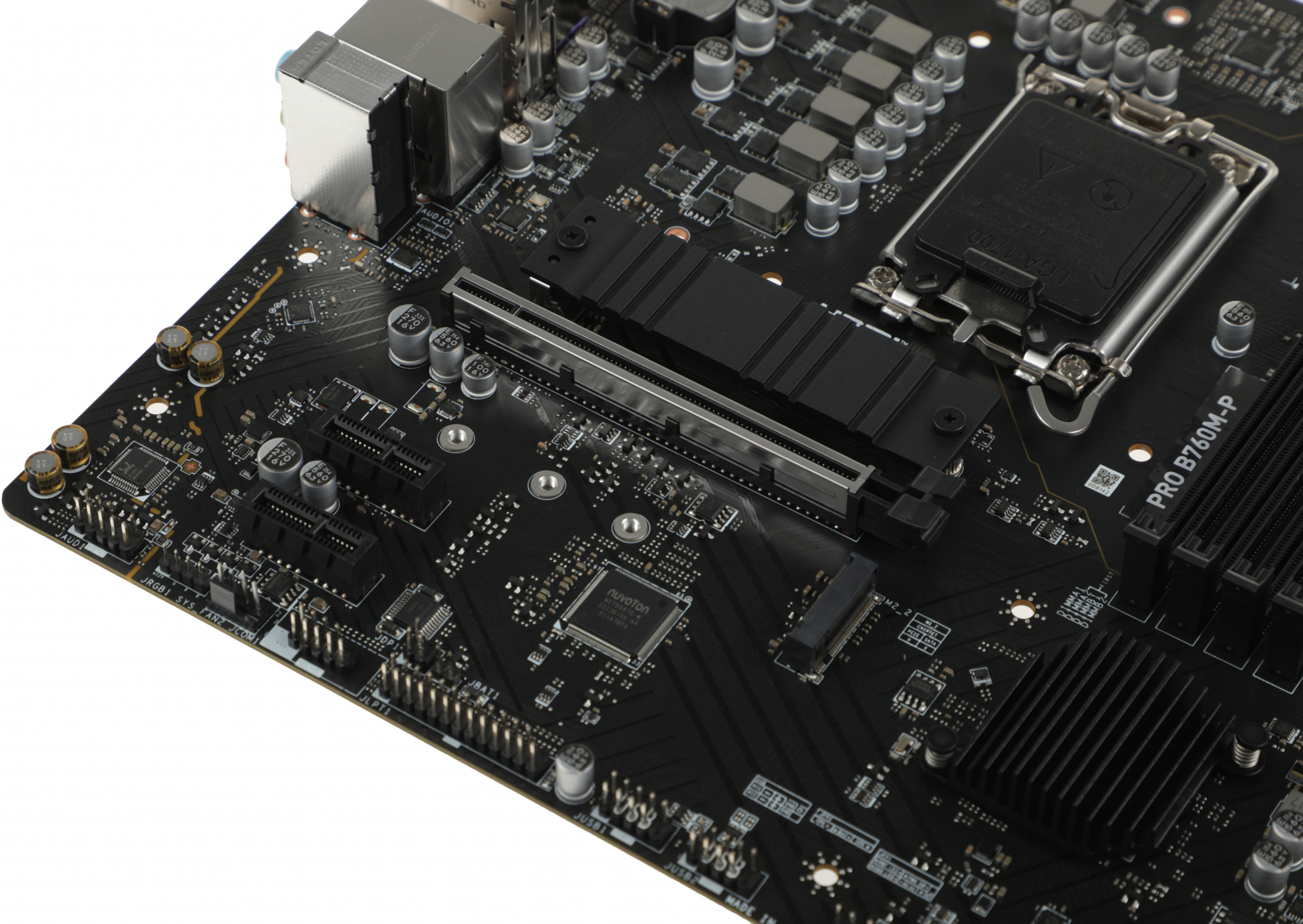 Материнская плата MSI PRO B760M-P Soc-1700 Intel B760 4xDDR5 mATX AC`97 8ch(7.1) GbLAN+VGA+HDMI+DP