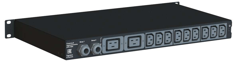 Автомат ввода резерва ELEMY ATS, 1U, 220B, 32A, Индикация: OLED-дисплей, Мониторинг: WEB, SNMP, Modb