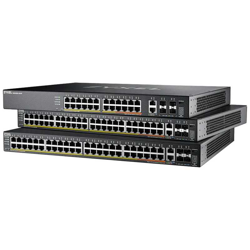 Коммутатор Zyxel XGS2220-30HP-EU0101F (L3) 24x1Гбит/с 2x10Гбит/с 4SFP+ 16PoE+ 8PoE++ 400W управляемы
