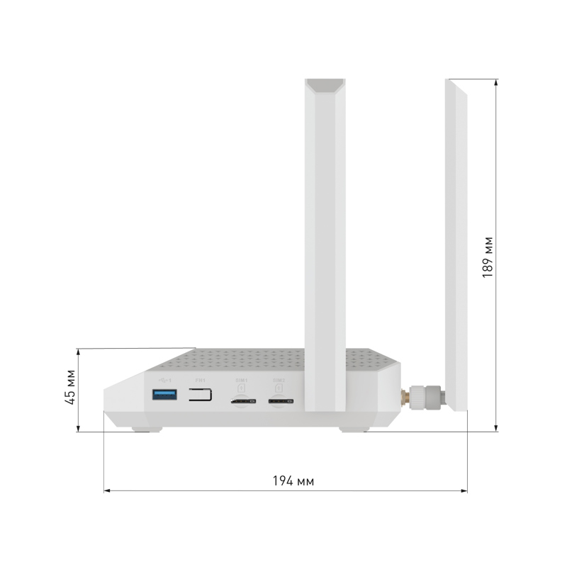 Мультигигабитный интернет-центр Netcraze Hero 5G (NC-4110) с модемом 5G, двумя слотами для SIM-карт,