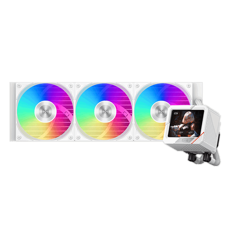 Система водяного охлаждения PcCooler GT360 Display ARGB Soc-AM5/AM4/1200/1700/1851 белый 4-pin 15-41