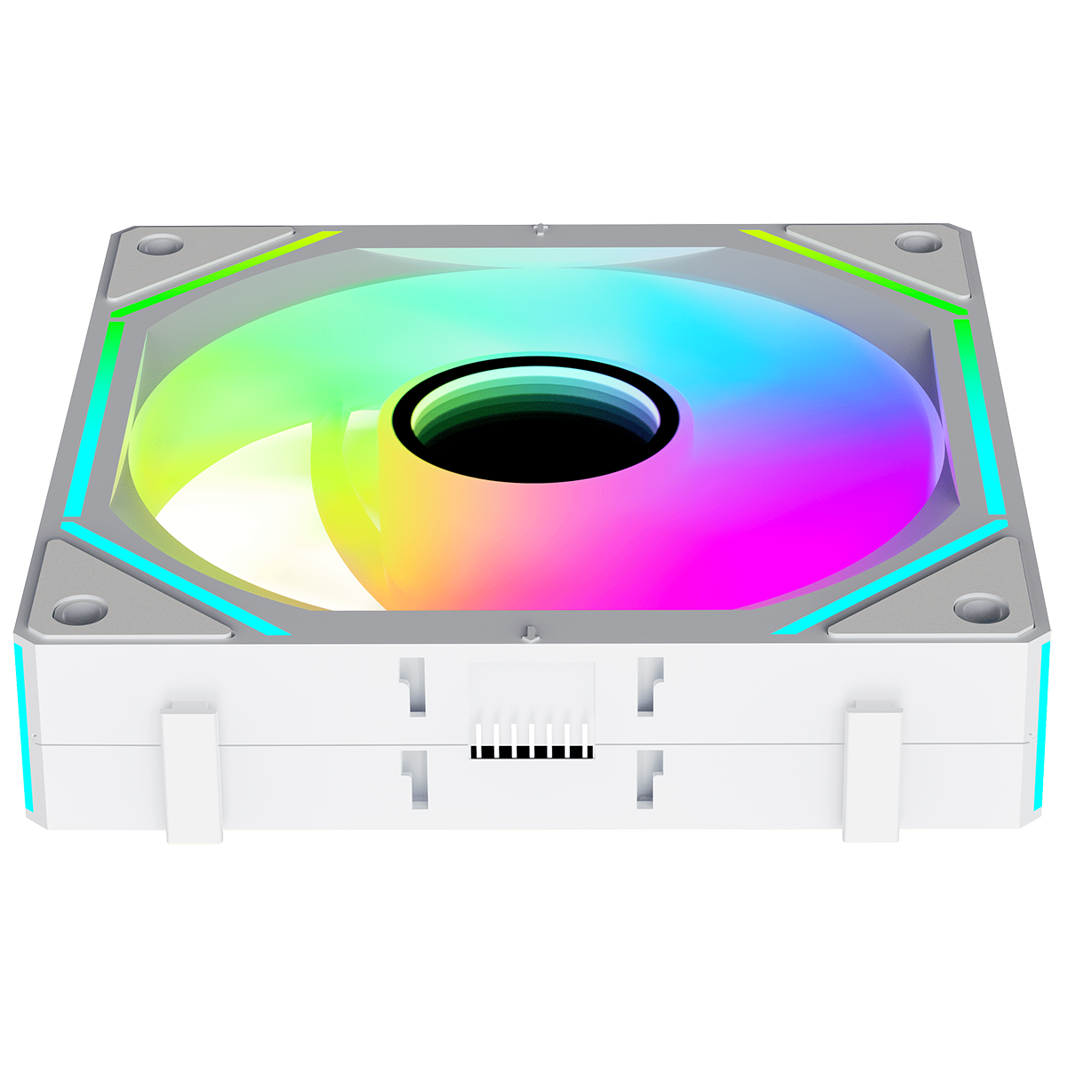 Вентилятор для корпуса Ocypus Gamma F12 UNI WH ARGB REVERSE BLADE 3 IN 1, 3x120x120x25mm, 4-PIN PWM,