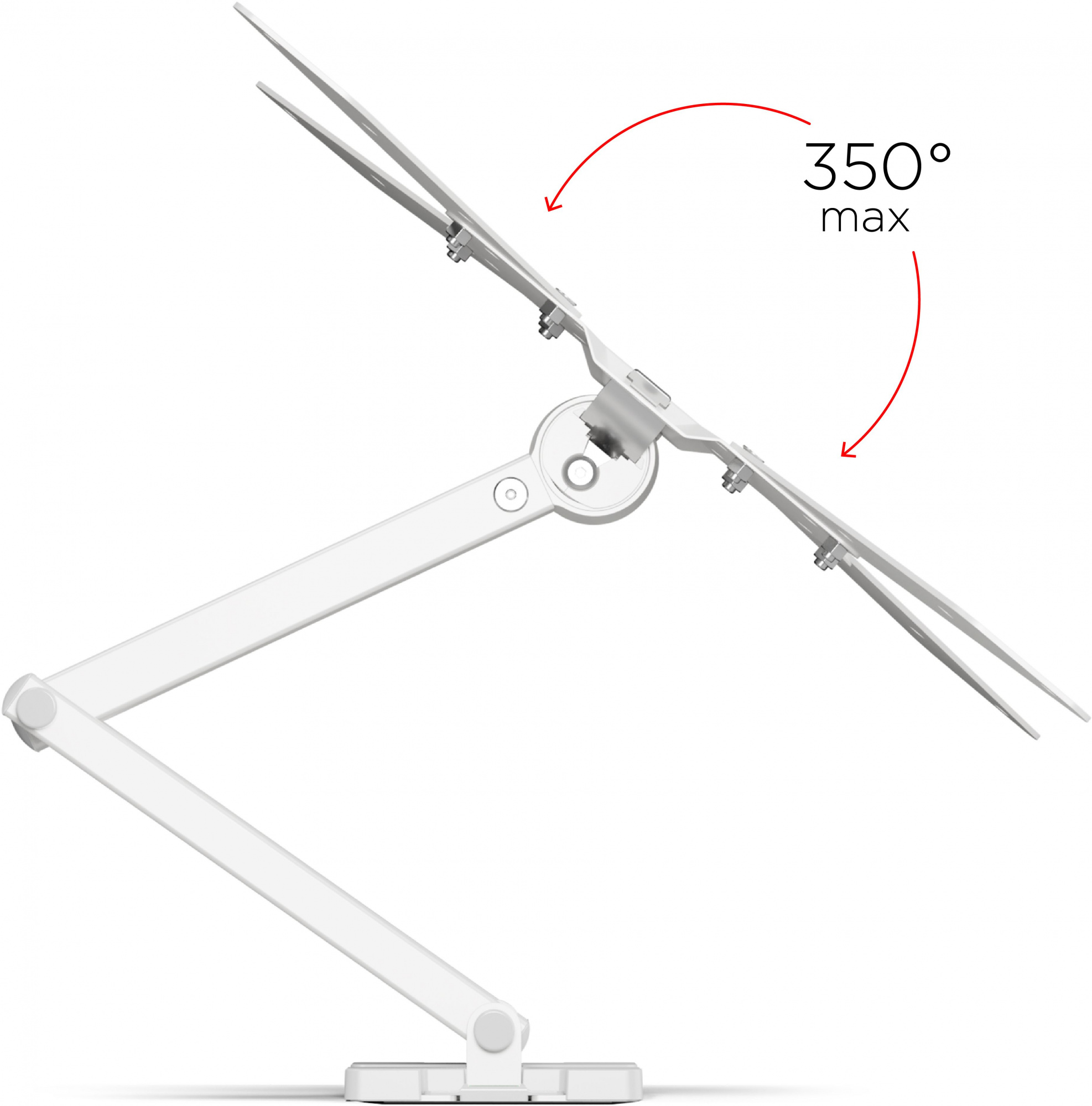 Кронштейн для телевизора Holder LCD-5566-W белый 32"-55" макс.45кг настенный поворотно-выдвижной и н