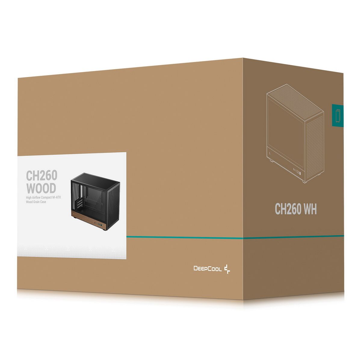 Корпус для ПК Deepcool CH260 WOOD