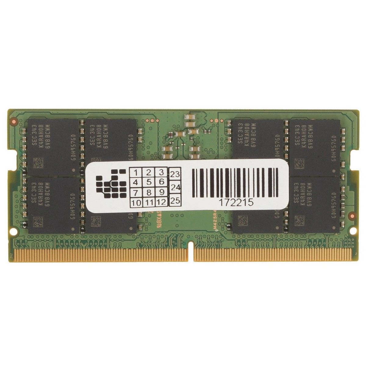 Модуль памяти Samsung 32GB Samsung DDR5 5600 SO DIMM  Laptop Non-ECC, CL46, 1.1V, 2Rx8, Bulk