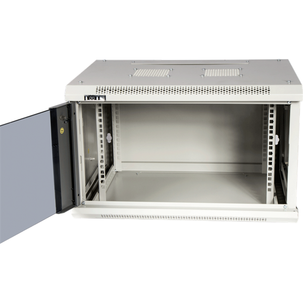 Шкаф Шкаф настенный серии Pro, 6U 600x450, стеклянная дверь