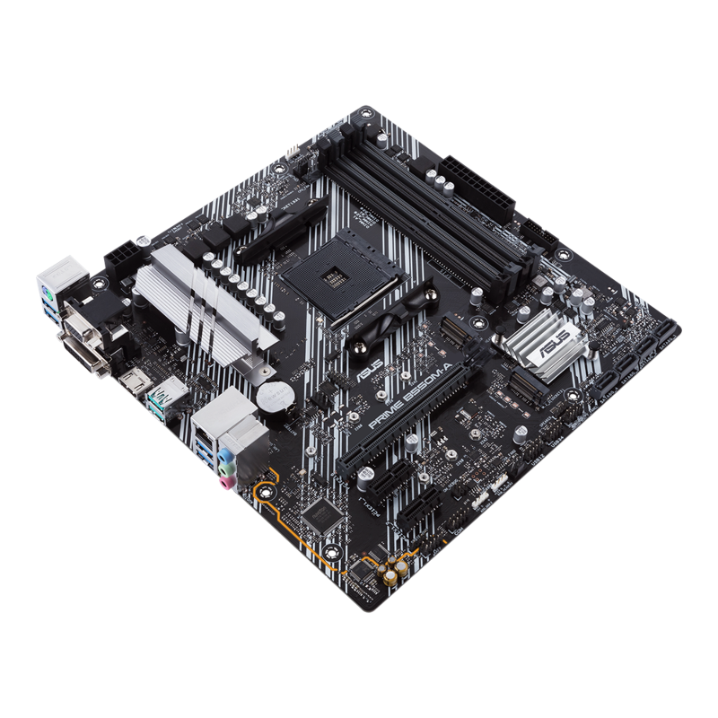 Материнская плата Asus PRIME B550M-A/CSM Soc-AM4 AMD B550 4xDDR4 mATX AC`97 8ch(7.1) GbLAN RAID+VGA+
