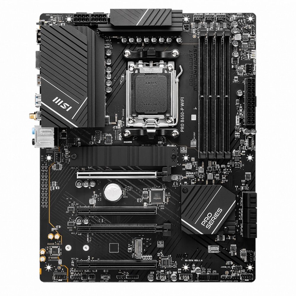 Материнская плата MSI PRO B650-P WIFI Socket AM5 AMD B650 4xDDR5 ATX AC`97 8ch(7.1) 2.5Gg RAID+HDMI+