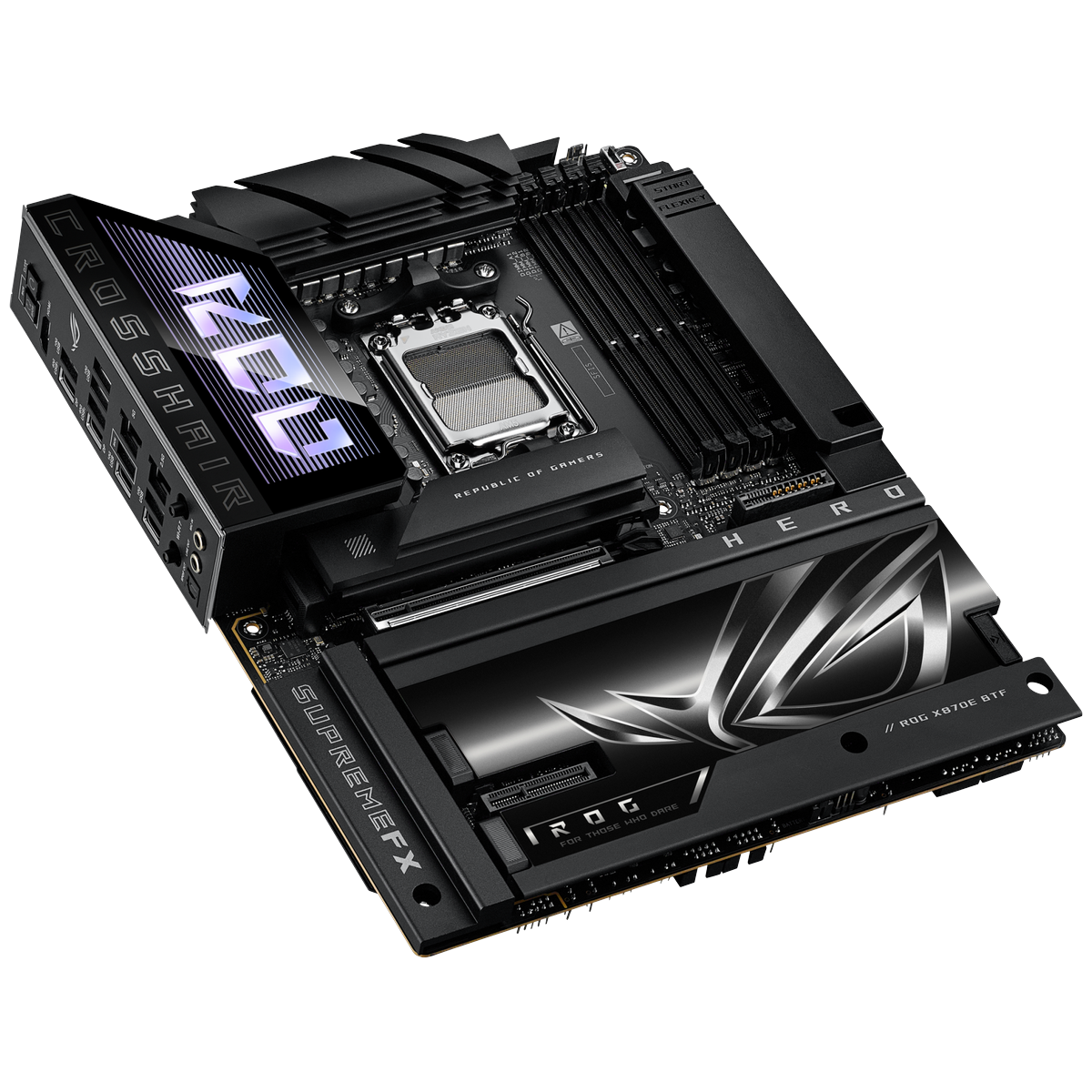 Материнская плата ASUS ROG CROSSHAIR X870E HERO BTF AM5 ATX 4xDDR5 PCIEx16 PCIEx4 5xM.2 4xUSB-C HDMI