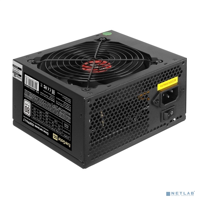 Exegate EX292150RUS-OEM Блок питания 450W ExeGate 80 PLUS® 450PPH-LT-OEM (ATX, APFC, КПД 82% (80 PLU