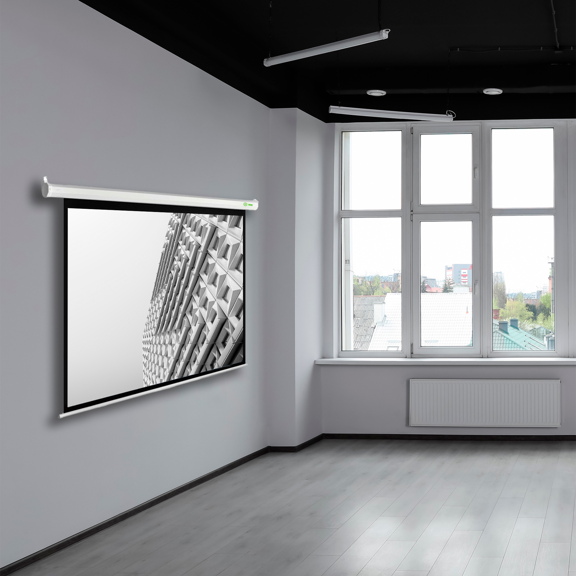 Экран Cactus 111" 200x200см MotoExpert CS-PSME-200x200-WT 1:1 настенно-потолочный рулонный белый (мо