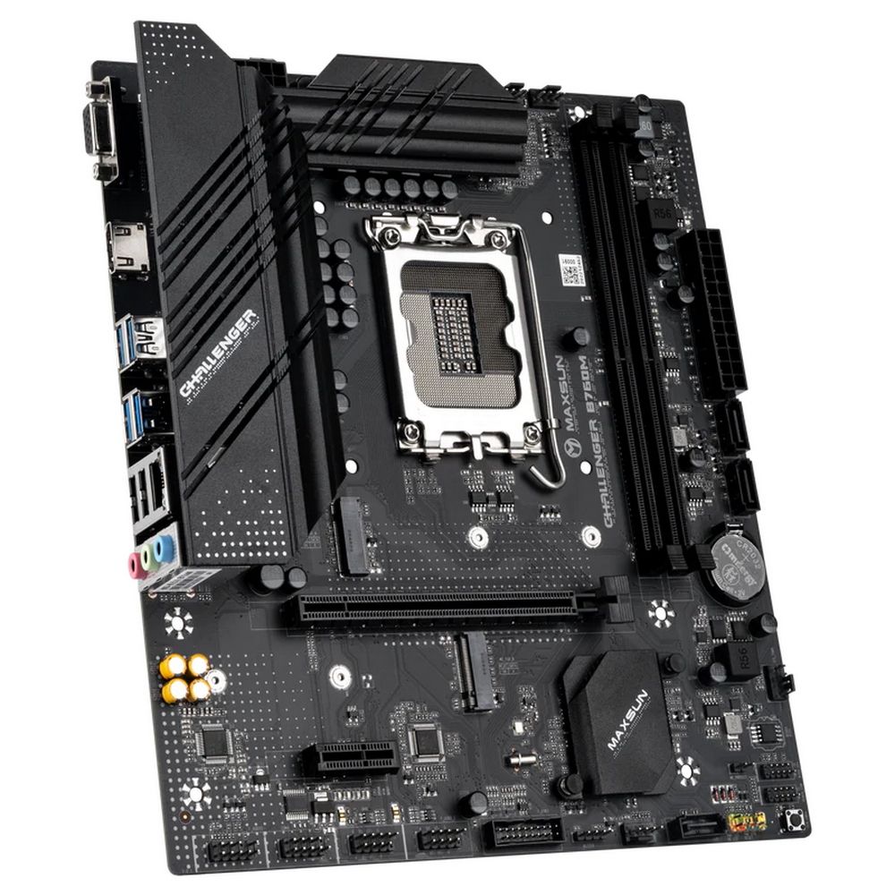Материнская плата Maxsun MS-Challenger B760M B760, LGA1700, 2*DDR4, 1*PCIEx16, 1*PCIEx1, 2*M.2, 6*US