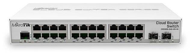 Коммутатор MikroTik CRS326-24G-2S+IN (L2) 24x1Гбит/с 2SFP+ управляемый