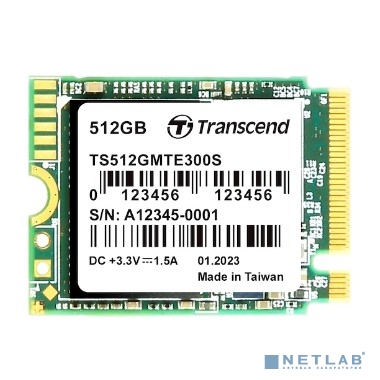Твердотельный диск 512GB Transcend MTE300S, 3D TLC NAND, M.2 2230 ,PCI-E 4x [ R/W - 2000/1100 MB/s]