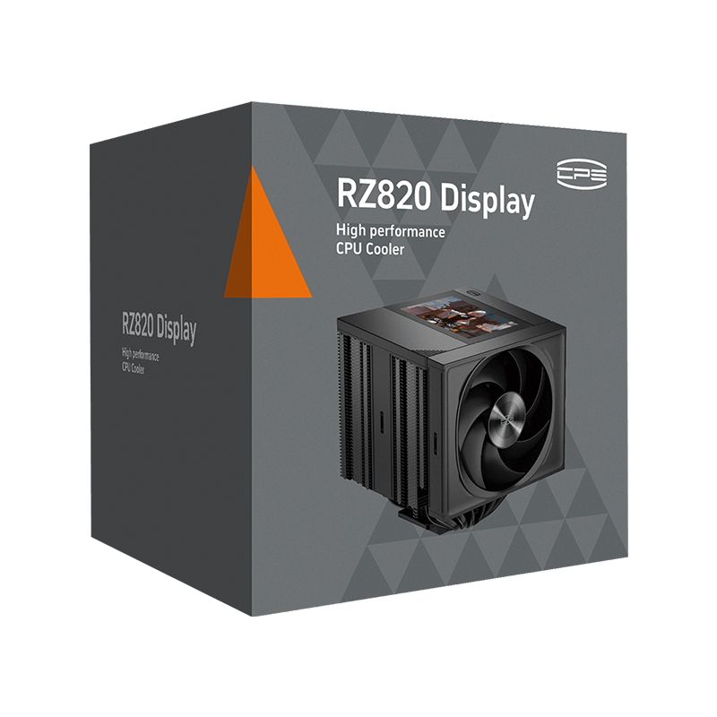 Кулер для процессора PCCooler RZ820 Display BK (290W, 4-pin PWM, LED, 169mm, Al/Cu, 8x6mm, 1x140mm +