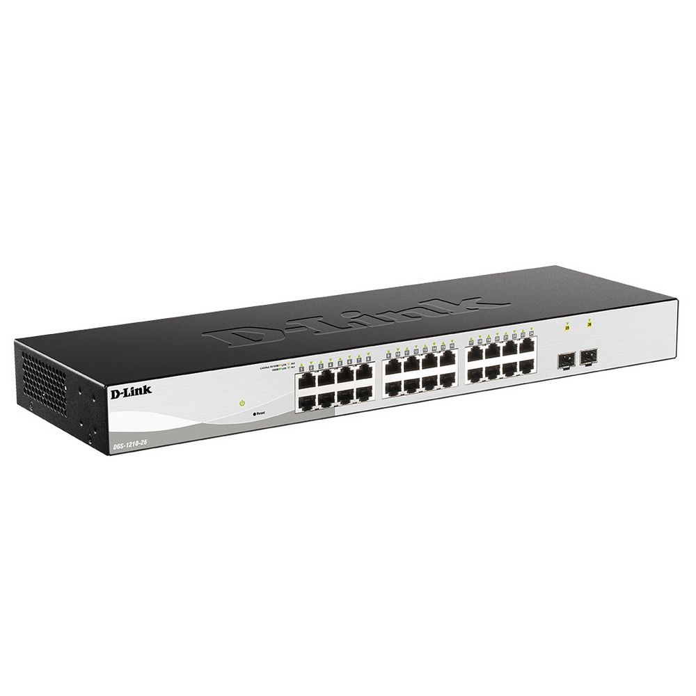 Коммутатор D-Link DGS-1210-26/F3A Настраиваемый L2 коммутатор с 24 портами 10/100/1000Base-T и 2 пор