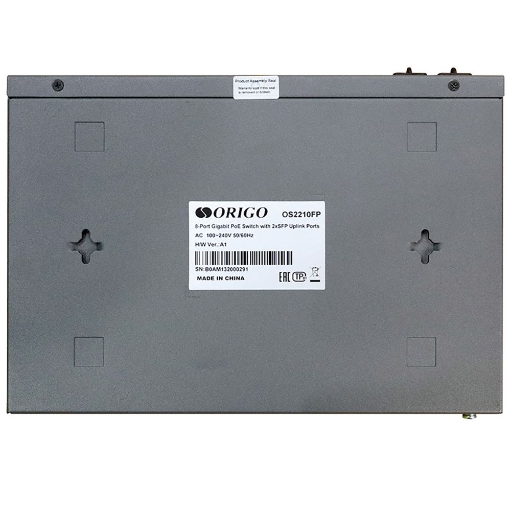Коммутатор Origo OS2210FP/120W OS2210FP/120W/A1A (L2) 8x1Гбит/с 2SFP 8PoE+ 120W неуправляемый