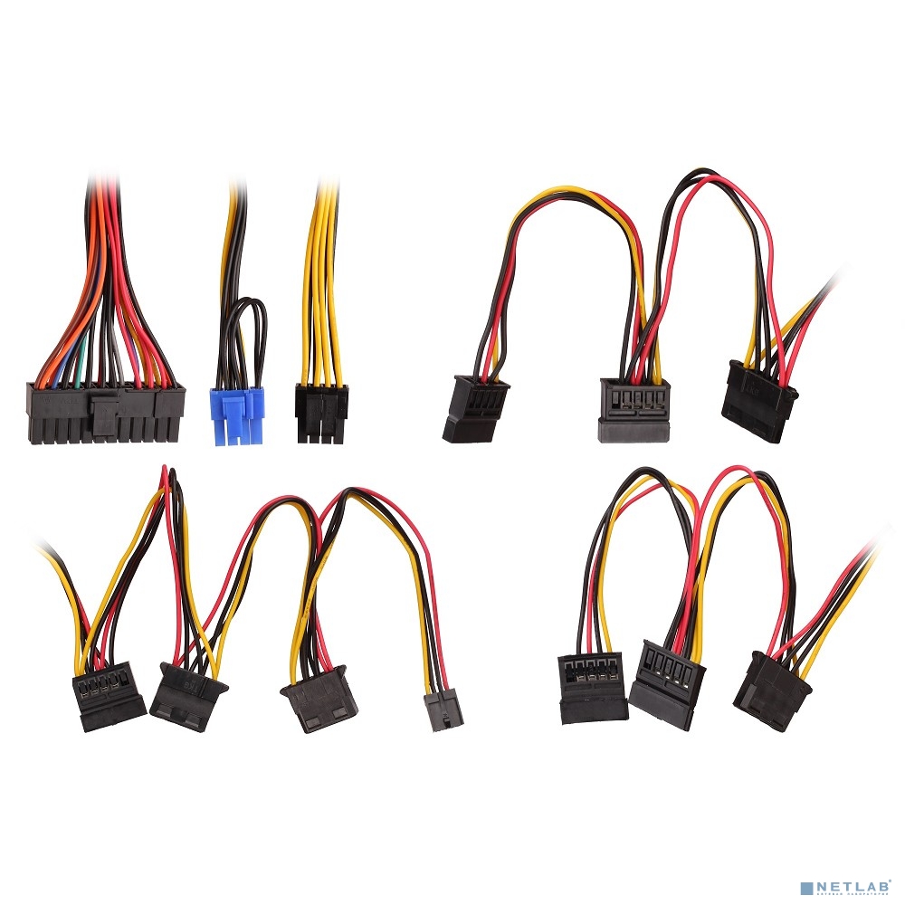 Exegate EX282073RUS Блок питания 550W 550PPX RTL, ATX, black, APFC, 14cm, 24p+(4+4)p PCI-E,4*IDE,5*S