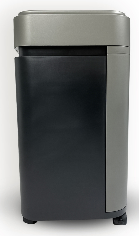 Шредер Heleos АП23-5 серый/серебристый с автоподачей (секр.P-5) фрагменты 145лист. 23лтр. скрепки ск