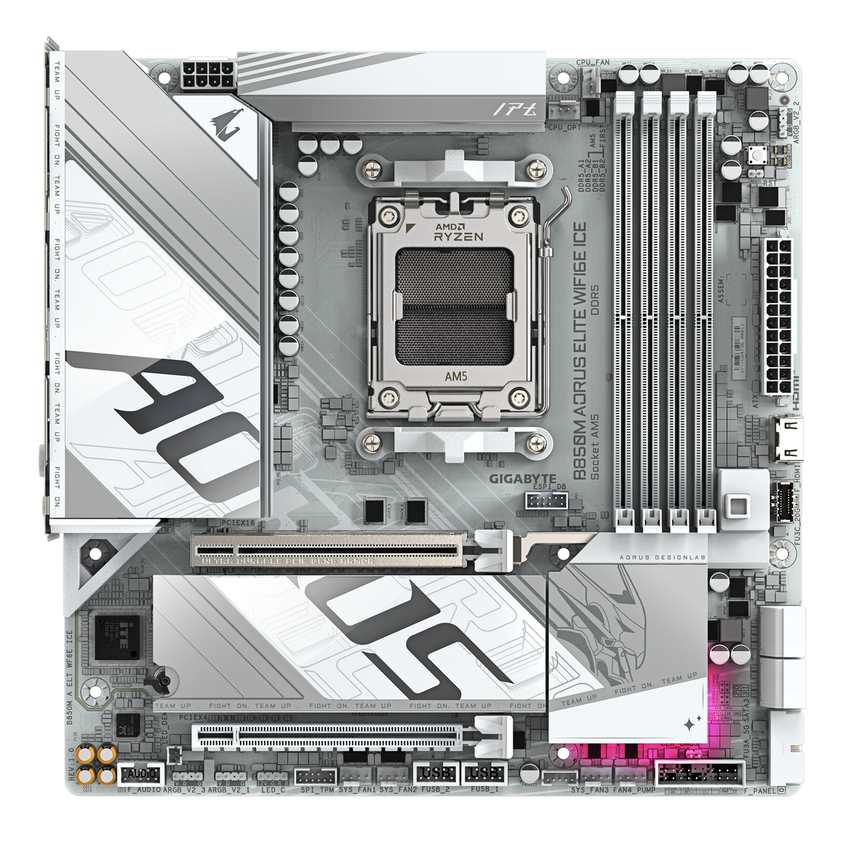 Материнская плата Gigabyte B850M AORUS ELITE WIFI6E ICE Socket AM5 AMD B850 4xDDR5 mATX AC`97 8ch(7.